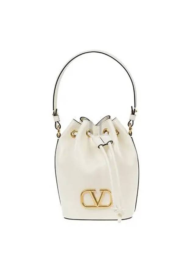 V Logo Bucket Bag Ivory - VALENTINO - BALAAN 2