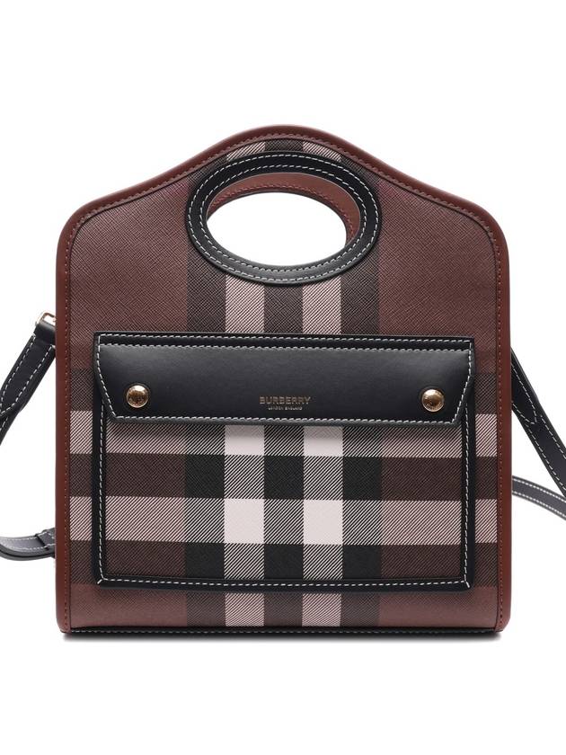 Mini Pocket Tote Bag Brown - BURBERRY - BALAAN 3