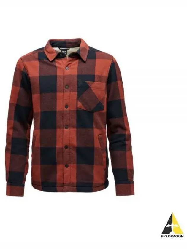 BLACK DIAMOND project lined flannel shirt MENS Iron Red NAMAP744065 - BLACKBROWN - BALAAN 1