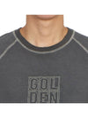 Embroidery Lettering Cotton Long Sleeve T-Shirt Anthracite - GOLDEN GOOSE - BALAAN 9