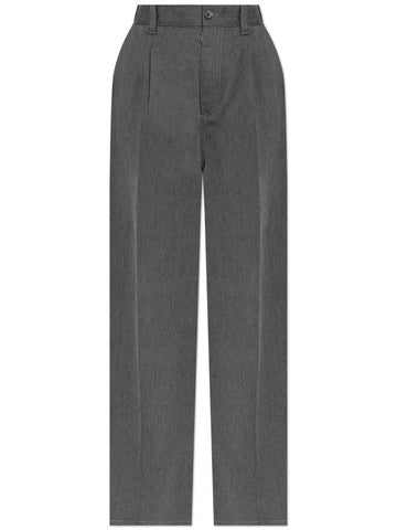 Maison Margiela Wide-leg Pants, Women's, Grey - MAISON MARGIELA - BALAAN 1