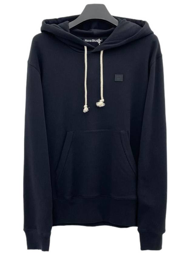 Face Patch Cotton Hoodie Black - ACNE STUDIOS - BALAAN 2