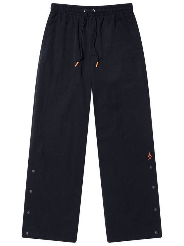 Men's Woven Side Snap Wide Pants Black - ROND&DEMARRER - BALAAN 1