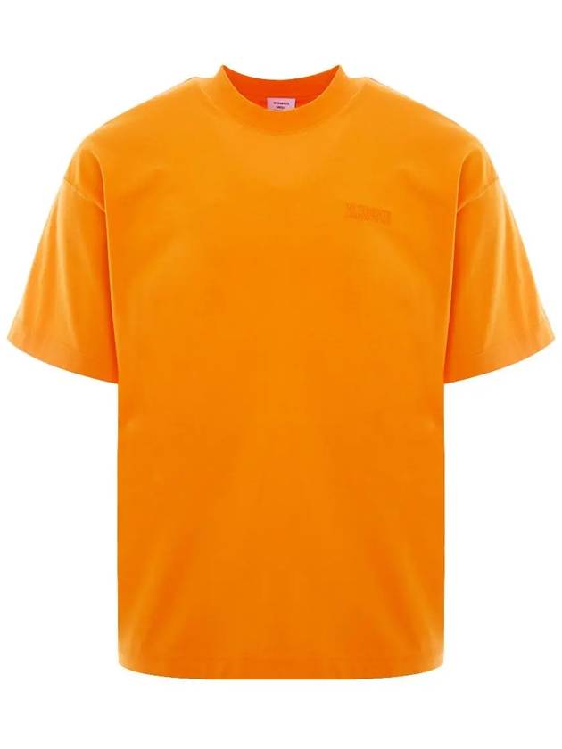 Embroidered Logo Short Sleeve T-Shirt Orange - VETEMENTS - BALAAN 2