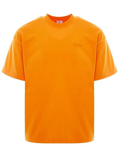 Embroidered Logo Short Sleeve T-Shirt Orange - VETEMENTS - BALAAN 2