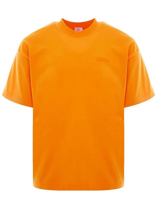 Embroidered Logo Short Sleeve T-Shirt Orange - VETEMENTS - BALAAN 2