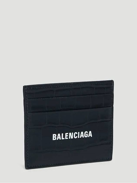 Cash Cash Logo Crocker Effect Leather Card Holder - BALENCIAGA - BALAAN 2