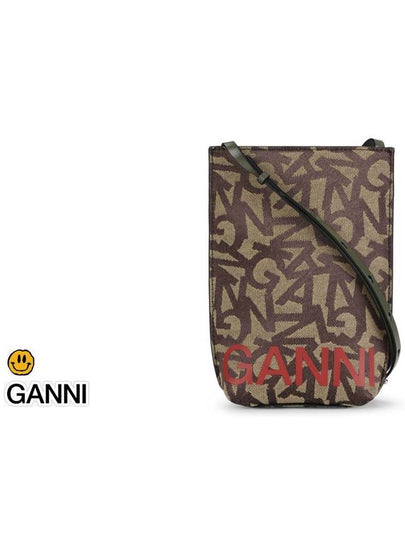 Logo Banner Jacquard Small Cross Bag A4340 840 - GANNI - BALAAN 2