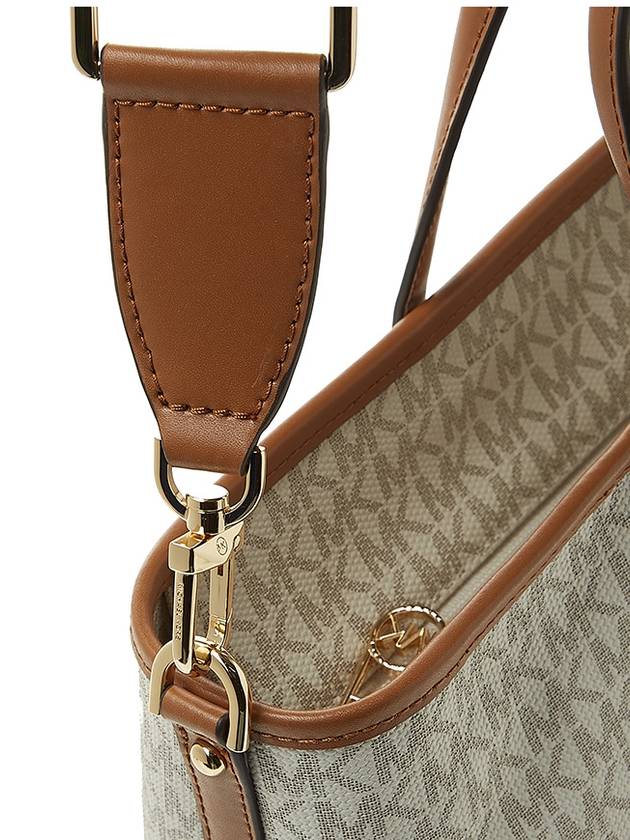 Sullivan Small Logo Top Zip Tote Bag Vanilla - MICHAEL KORS - BALAAN 10