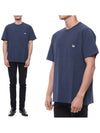 Baby Fox Patch Pocket Short Sleeve T-Shirt Navy Melange - MAISON KITSUNE - BALAAN 3