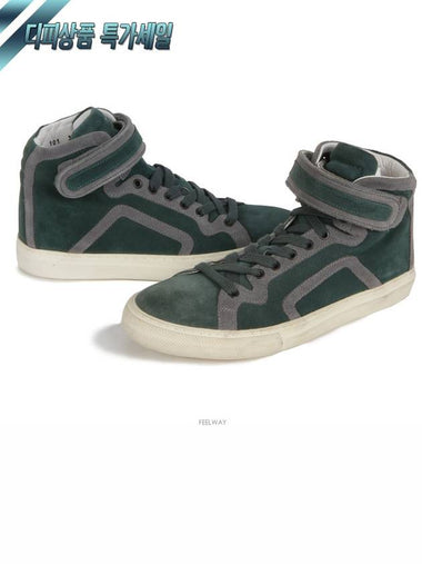 DP Sail High Top Sneakers 101 TRIM GREEN GRAY - PIERRE HARDY - BALAAN 1