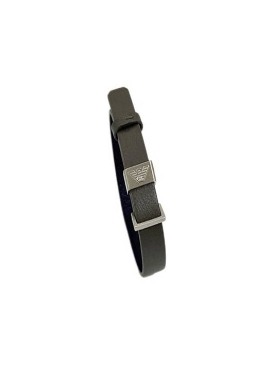 Leather Strap Bracelet Blue Grey - EMPORIO ARMANI - BALAAN 2