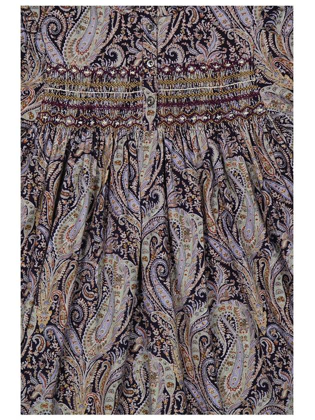 Bonpoint Girls Liberty Corduroy Paisley Print Tamsin Dress, Size 12Y - BONPOINT - BALAAN 3