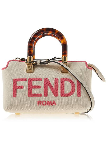 By The Way Small Canvas Tote Bag Red White - FENDI - BALAAN 2