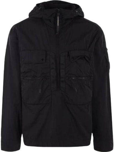 Chrome R Lens Hooded Jacket Black - CP COMPANY - BALAAN 1