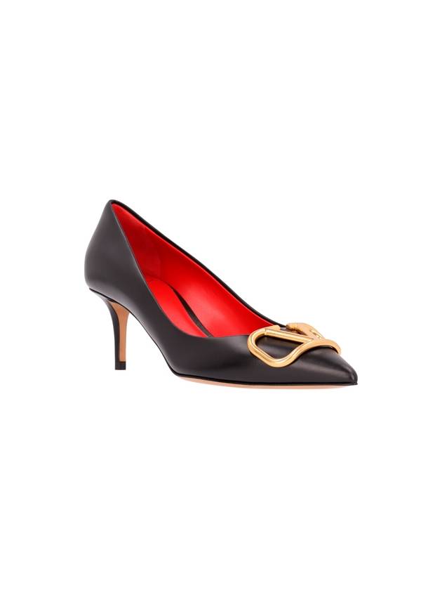 VLogo Calfskin Pumps Black - VALENTINO - BALAAN 3