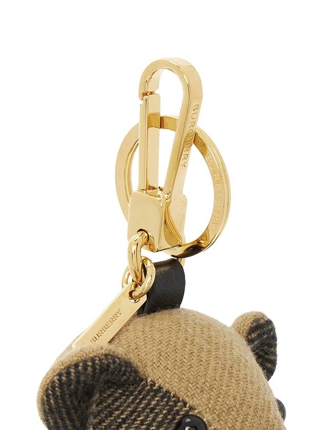 Checked Bear Keychain Beige - BURBERRY - BALAAN 6