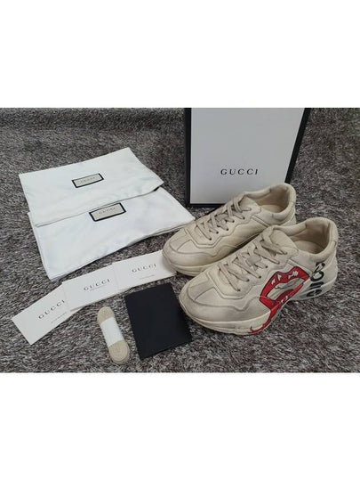 Rhyton dirty lips logo sneakers 36 230 - GUCCI - BALAAN 2