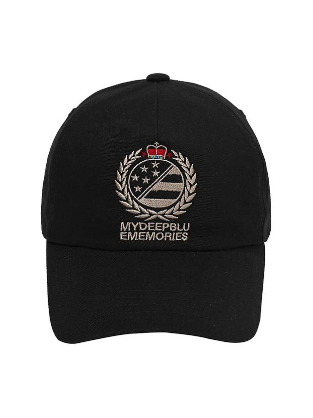 Logo Embroidered Ball Cap Black - MYDEEPBLUEMEMORIES - BALAAN 1