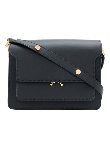 Trunk Medium Calfskin Shoulder Bag Black - MARNI - BALAAN 1