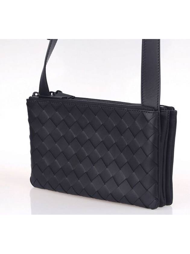 Triple Zipper Cross Bag Black - BOTTEGA VENETA - BALAAN 2