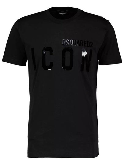 icon logo short sleeve tshirt black - DSQUARED2 - BALAAN 2