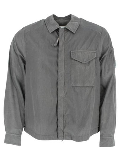 Chrome-R Full Zip Over Long Sleeve Shirt Grey - CP COMPANY - BALAAN 2