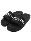 Logo Rubber Slide Slippers Black - GIVENCHY - BALAAN 2