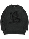 Butterfly Brush Knit Top Charcoal Black - CPGN STUDIO - BALAAN 4