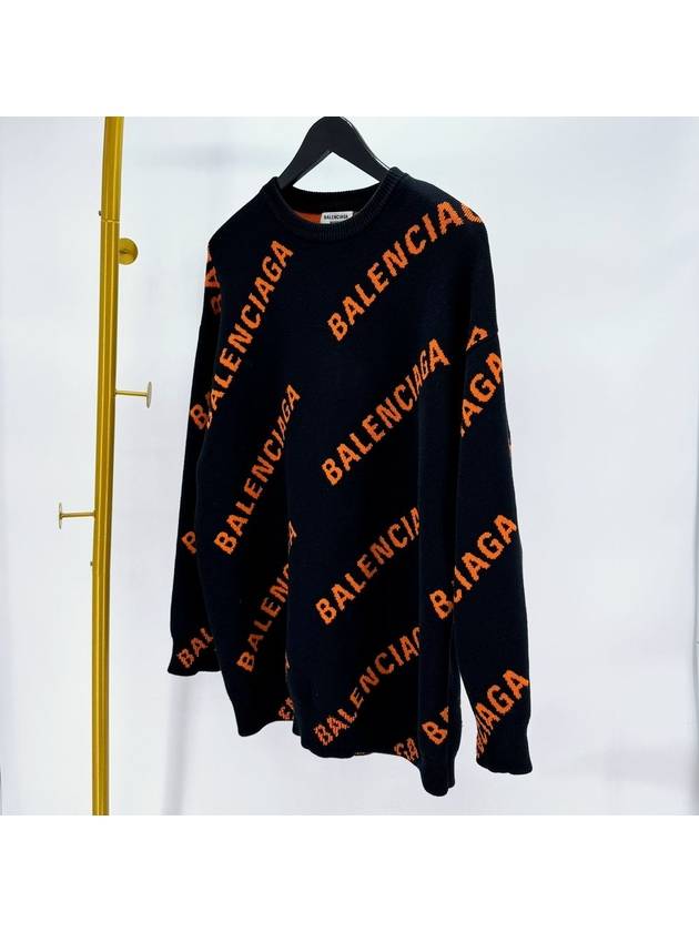 Multi logo overfit knit black 657528 - BALENCIAGA - BALAAN 1