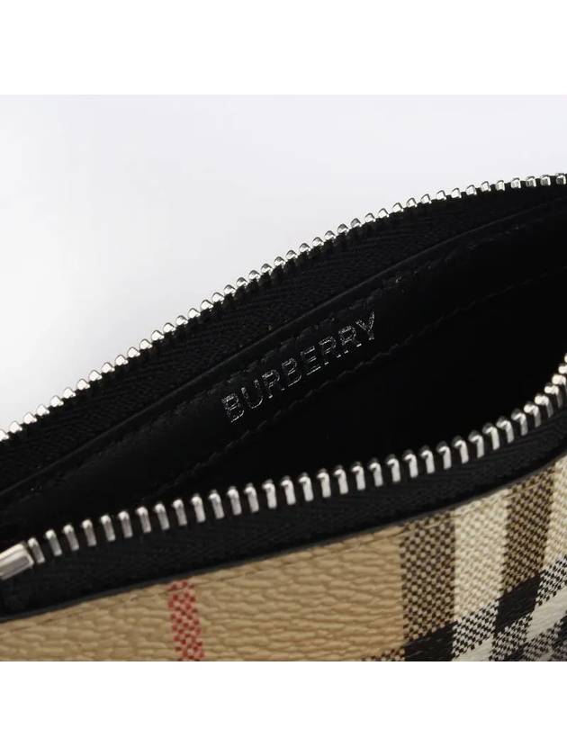 Check Zipper Card Wallet Beige - BURBERRY - BALAAN 4