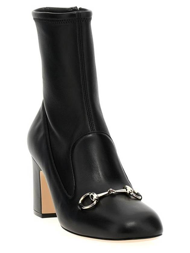 Women's Horsebit Ankle Boots Black - GUCCI - BALAAN 3