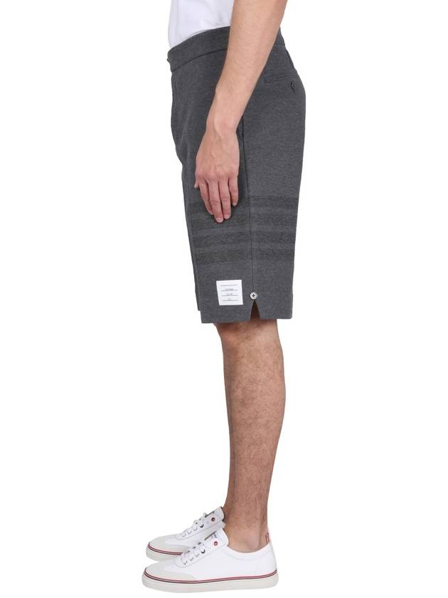 4 Bar Stripe Shorts Grey - THOM BROWNE - BALAAN 5