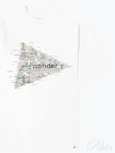 24 Noisy Logo Printed T White 5744184184 030 Short Sleeve Shirt - AND WANDER - BALAAN 1