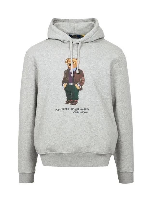 Bear Print Drawstring Hoodie Grey - POLO RALPH LAUREN - BALAAN 2