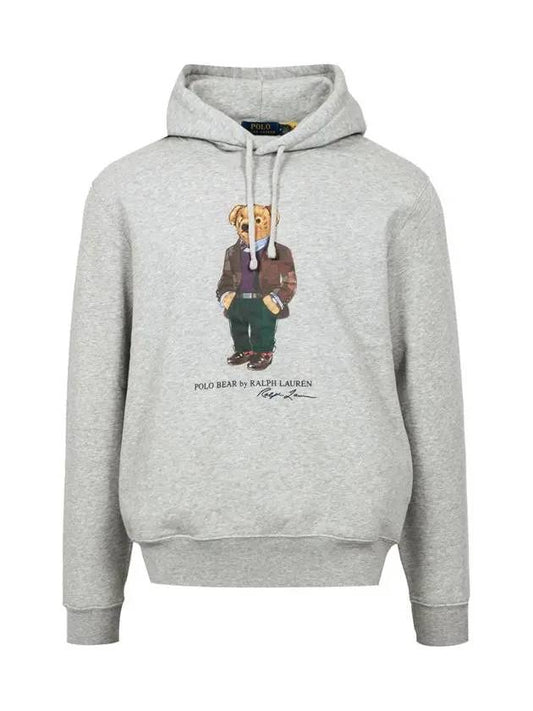 Bear Print Drawstring Hoodie Grey - POLO RALPH LAUREN - BALAAN 2