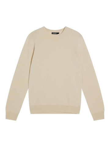 Lyle Merino Crew Neck Knit Top Oyster Grey - J.LINDEBERG - BALAAN 1