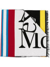 skull stripe wool scarf - ALEXANDER MCQUEEN - BALAAN.