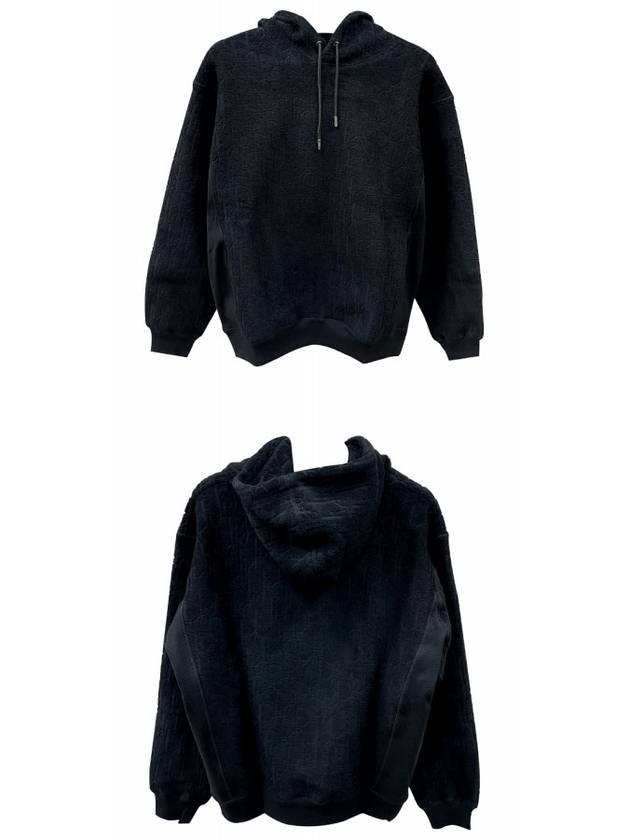 Oblique Relaxed Fit Terry Cotton Jacquard Hoodie Black - DIOR - BALAAN 5