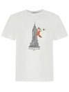 Olly Empire Fox Printing Round Short Sleeve T-Shirt White - MAISON KITSUNE - BALAAN 1