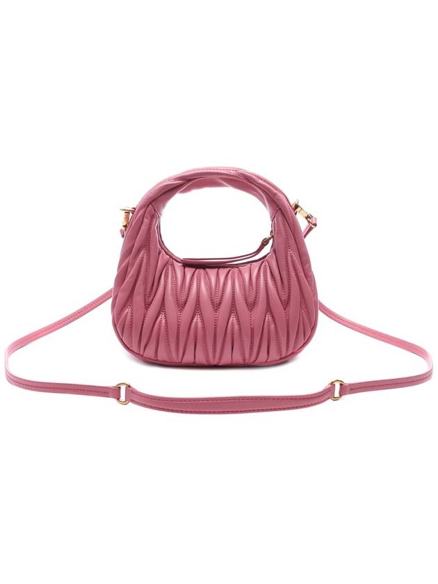 Wander Matelasse Nappa Leather Hobo Mini Bag Begonia Pink - MIU MIU - BALAAN 5