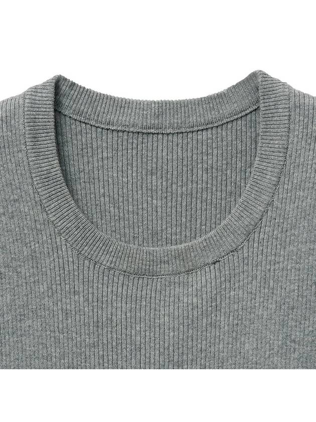 Square Neck Knit Sleeveless Grey - NOIRER - BALAAN 5