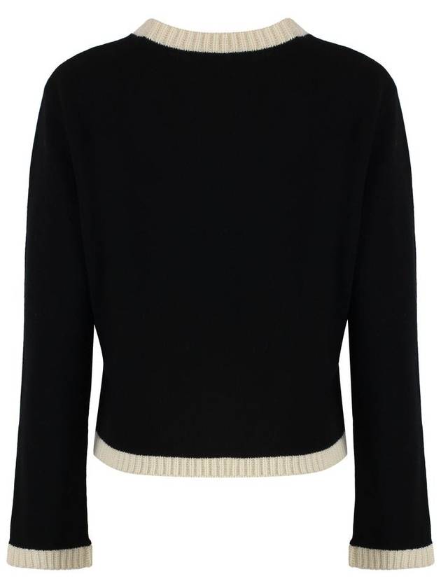 Kendra Cardigan Black White - TORY BURCH - BALAAN 3