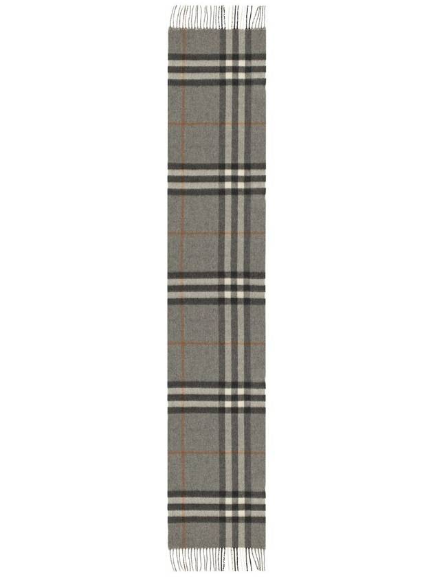 Giant Check Cashmere Scarf Grey - BURBERRY - BALAAN 5