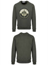 Compass Embroidery Logo Sweatshirt Dark Green - STONE ISLAND - BALAAN 5