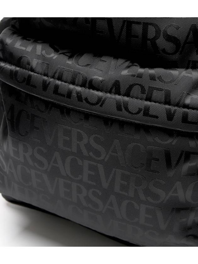 All Over Logo Print Nylon Backpack Black - VERSACE - BALAAN 6