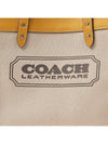 Women's Field Tote Bag CH740 NATURAL CANVAS YELLOW GOLD - COACH - BALAAN 6