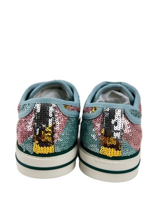 Tennis 1977 sparkling silver sequin sneakers 652622 - GUCCI - BALAAN 5