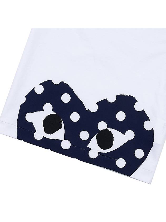 Dot Heart Wappen TShirt P1T236 WHITE - COMME DES GARCONS - BALAAN 6