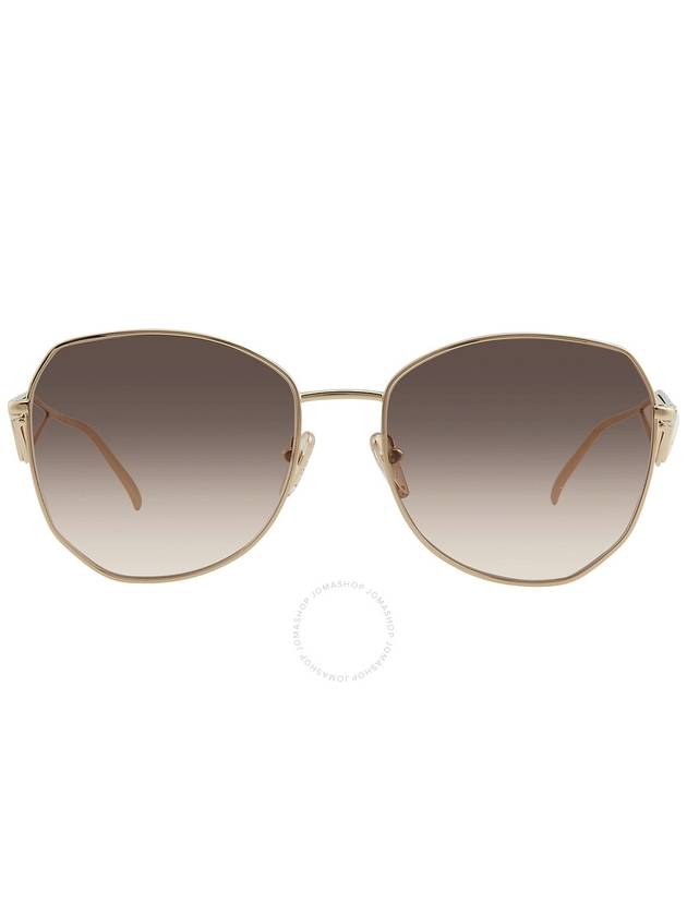 Eyewear Logo Embellished Oversized Frame Sunglasses Brown - PRADA - BALAAN 2